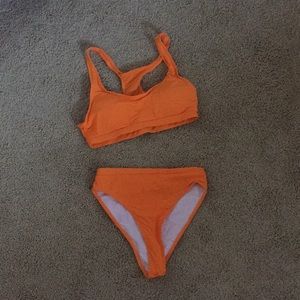 Bright Orange High Waisted Bikini